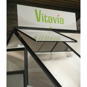 Vitavia Alu-Dachfenster Comet ohne Glas 62,2 cm x 57,2 cm Schwarz