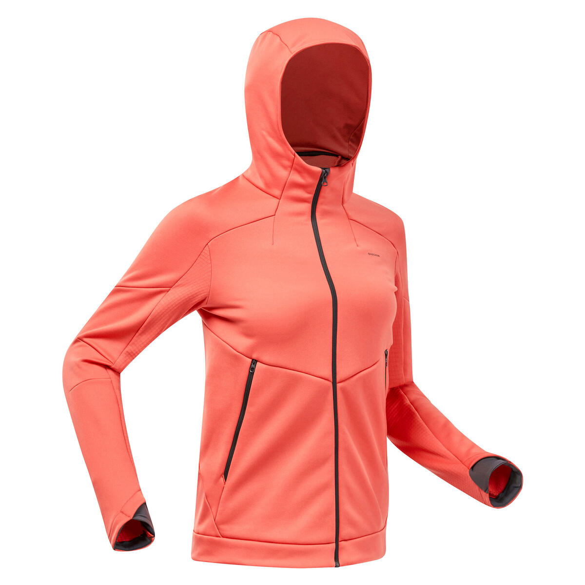 Bild 1 von Fleecejacke Bergwandern MH520 Hood Damen orange