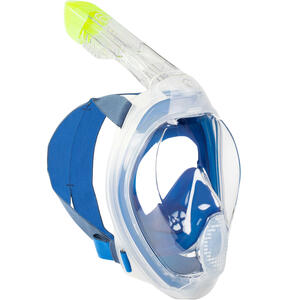 Schnorchelmaske Damen/Herren mit Akustikventil - Easybreath 540 Freetalk blau
