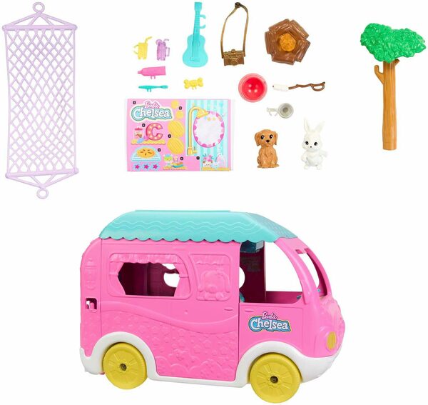 Bild 1 von Barbie Puppen Fahrzeug Chelsea 2-in-1 Camper Spielset mit Puppe