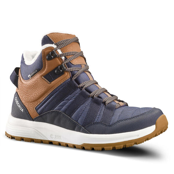 Bild 1 von Winterschuhe Winterwandern SH100 X-Warm wasserdicht halbhoch Damen blau/braun