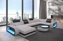 Bild 2 von Sofa Dreams Wohnlandschaft Berlin M - U Form Stoffsofa, mit LED, wahlweise mit Bettfunktion als Schlafsofa, Designersofa