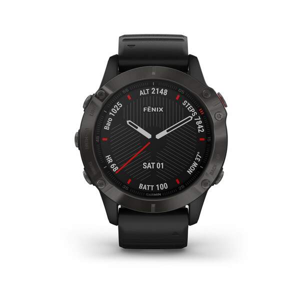 Garmin Fenix 6 Sapphire – Orologio GPS Multisport Con Mappe E Musica – Grigio Scuro Con Cinturino Nero