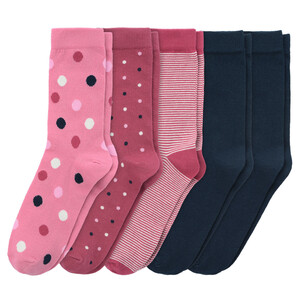 5 Paar Mädchen Socken im Mustermix