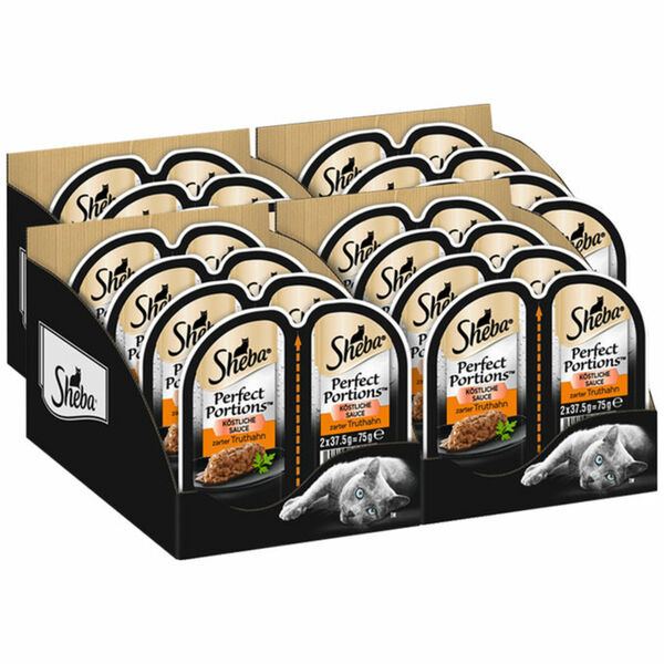 Bild 1 von Sheba Perfect Portions Köstliche Sauce Zarter Truthahn, 32er Pack