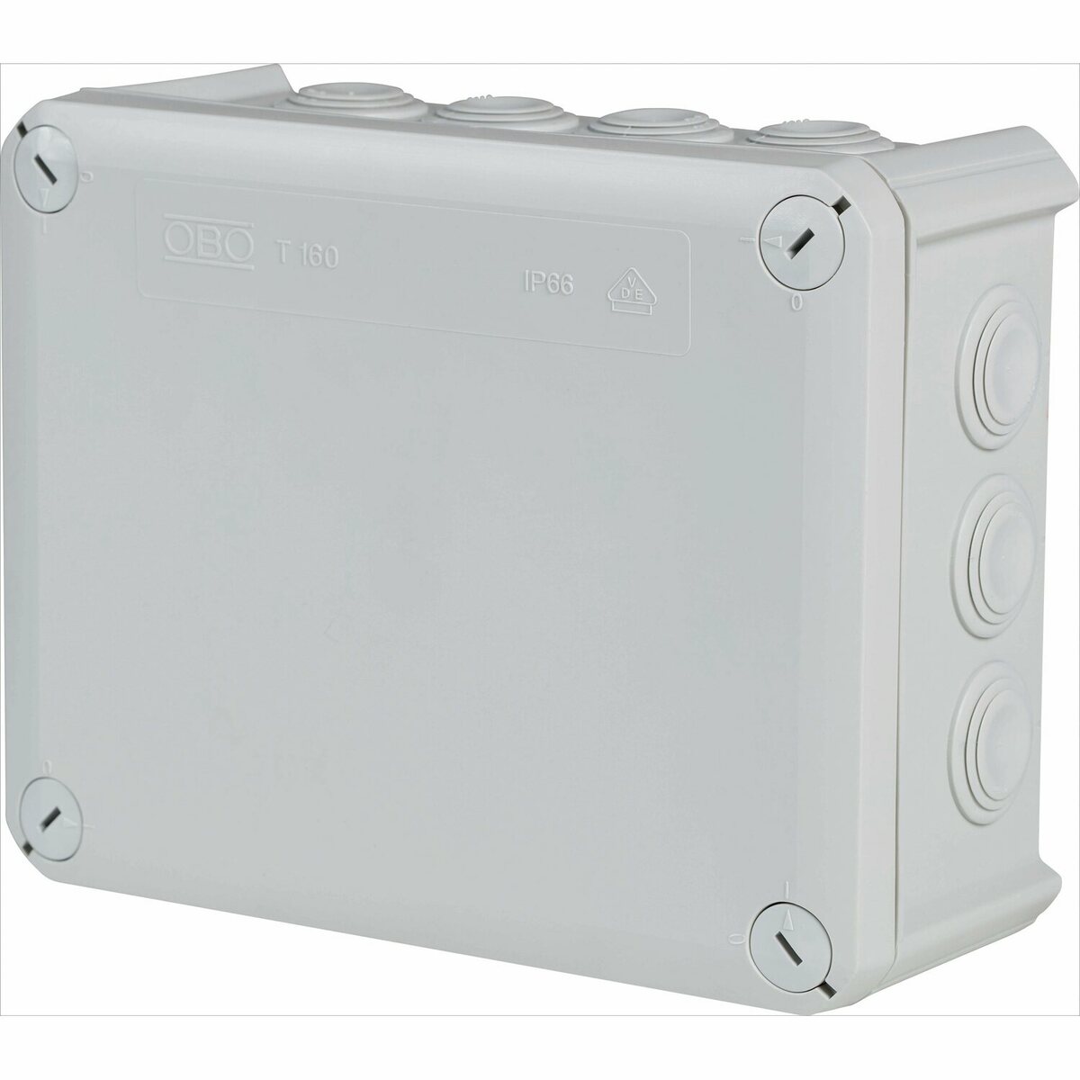 Bild 1 von OBO Abzweigkasten Aufputz 190 mm x 150 mm Grau IP66