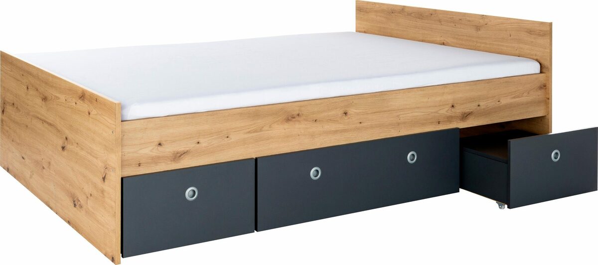 Bild 4 von arthur berndt Jugendzimmer-Set Alessio, (Set, 6-St., Kleiderschrank, Bett mit Schubkasten, Schreibtisch, Bücherregal etc), mit Melamin-Oberfläche