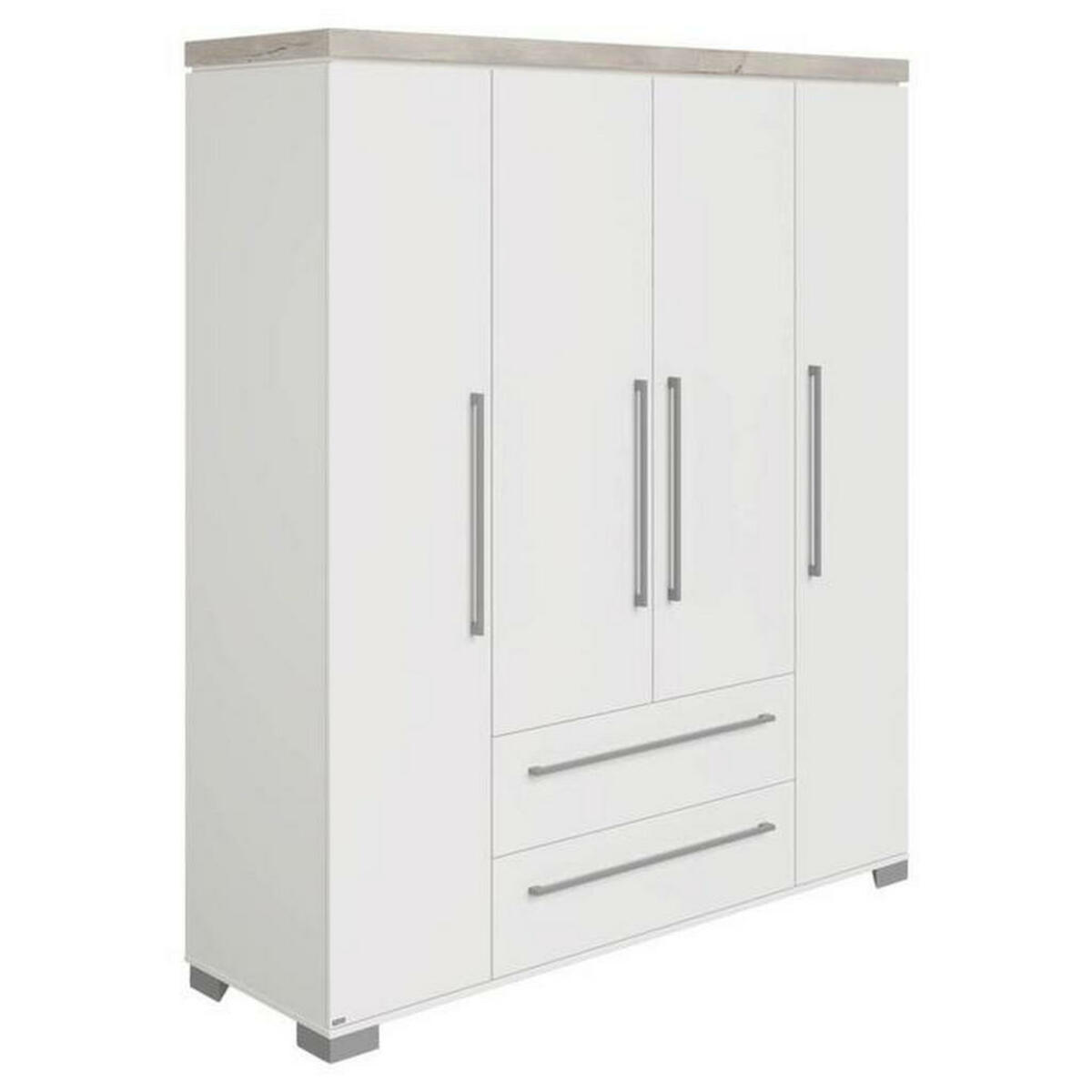 Bild 1 von Paidi DREHTÜRENSCHRANK Weiß, Silbereichen