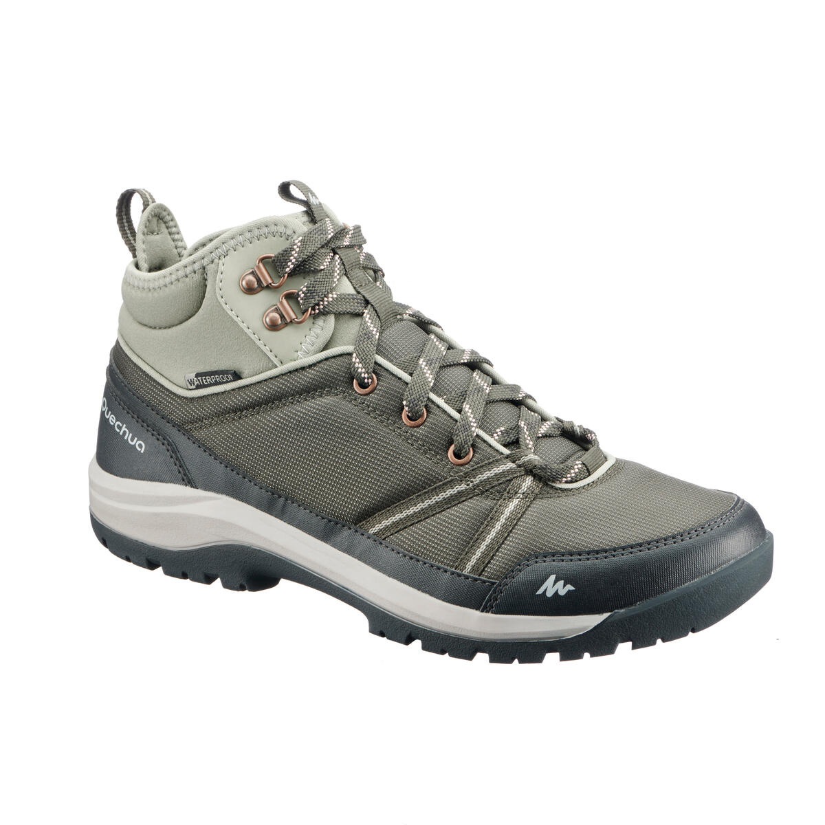 Bild 1 von Wanderschuhe Naturwandern NH150 halbhoch wasserdicht Damen khaki