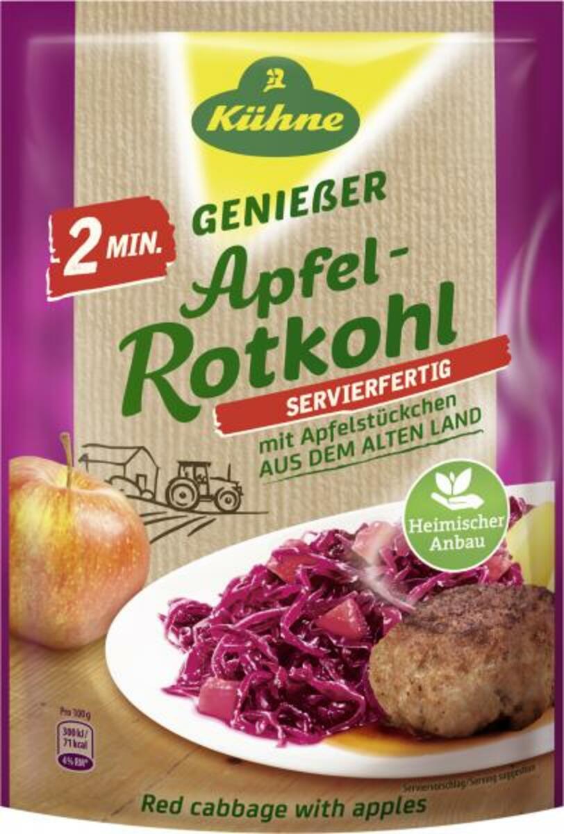 Bild 1 von Kühne 2 Minuten Apfel-Rotkohl mit Apfelstückchen