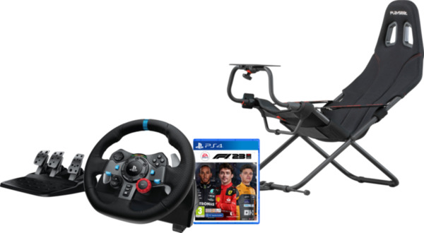 Bild 1 von Logitech G29 Driving Force + Playseat Challenge ActiFit + F1 23 PS4