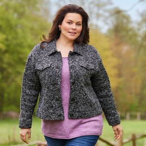 Damen-Jacke mit Melange-Design, große Größen