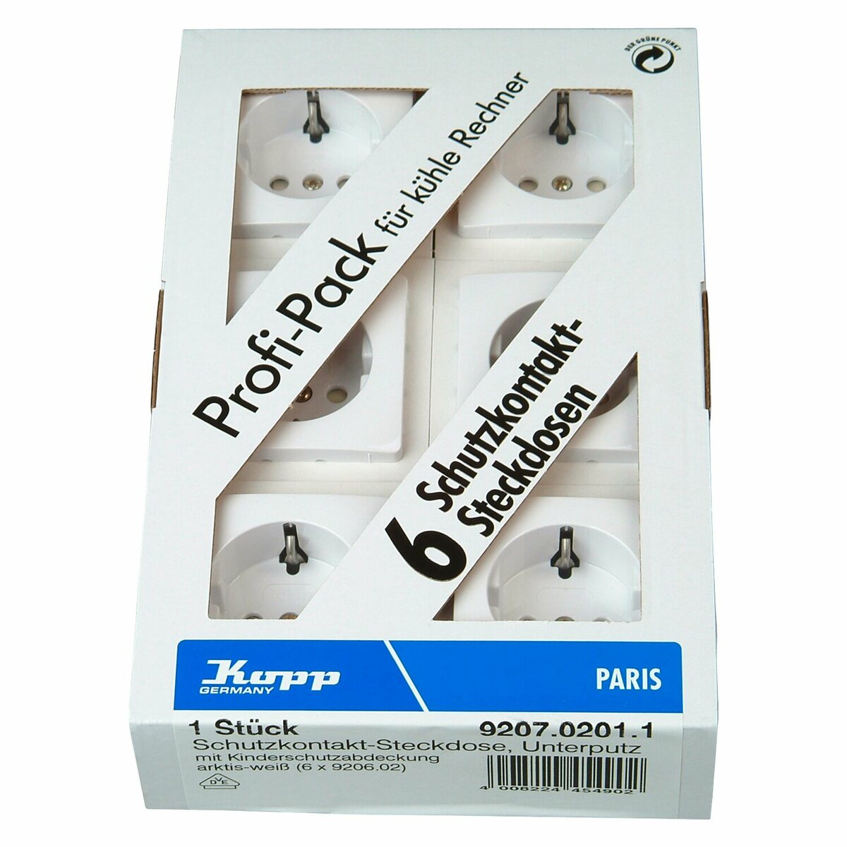 Bild 1 von Kopp Steckdose 1-fach Paris Arktisweiß 6 Stück