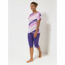 Bild 1 von LITTLE ROSE Pyjama Mikrofaser Shirt, 1/2-Arm Capri-Hose