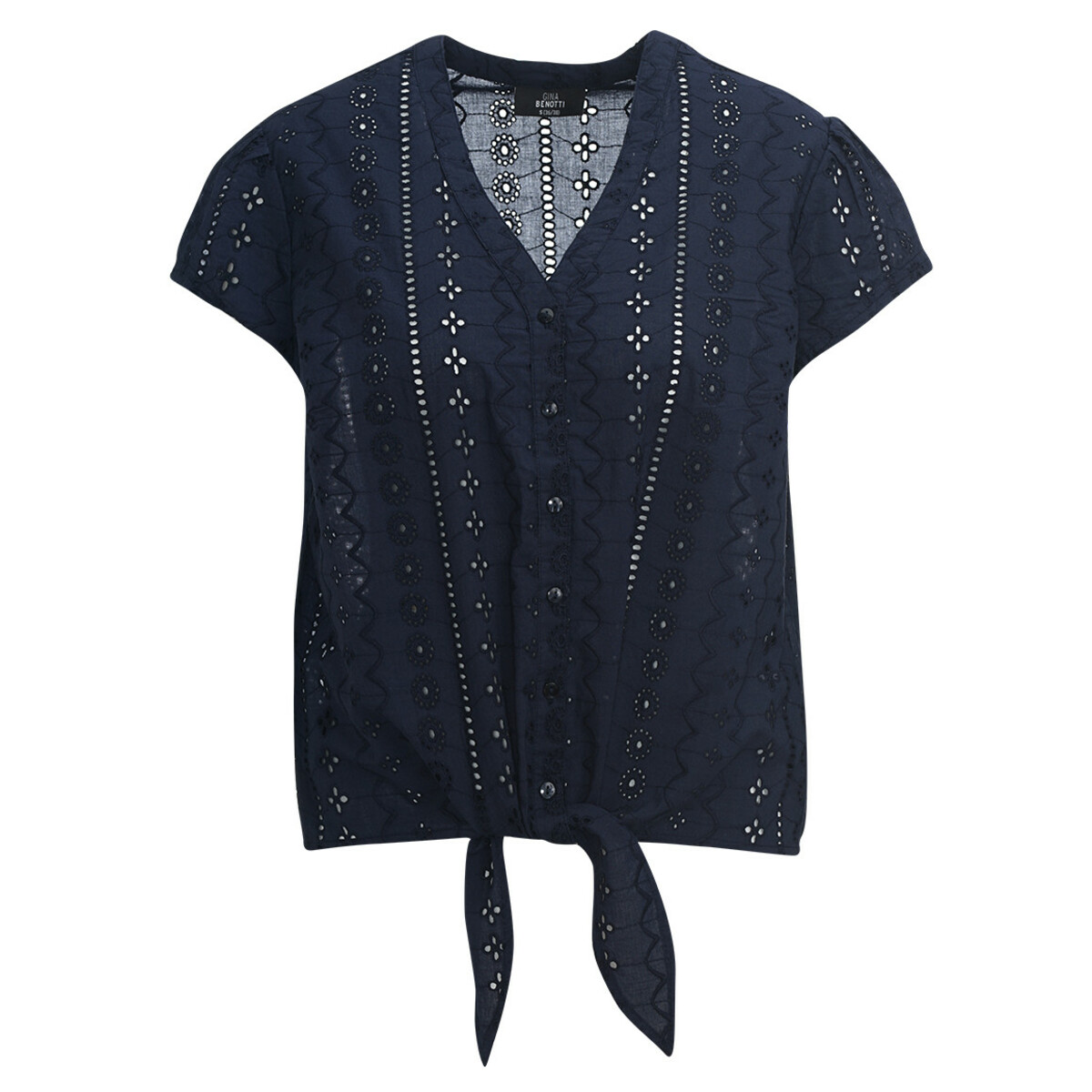 Bild 1 von Damen Blusentop mit Lochstickerei