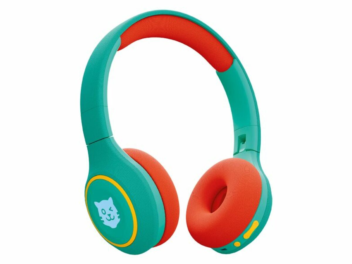 Cuffie Bluetooth Per Bambini Tigerbuddies - Volume Limitato A 85 DB, Regolabili, Leggere (180g), Fino A 8 Ore Di Autonomia