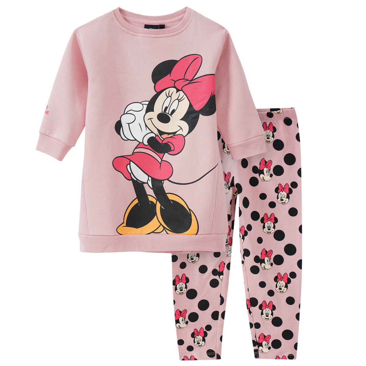 Bild 1 von Minnie Maus Sweatkleid und Leggings im Set
