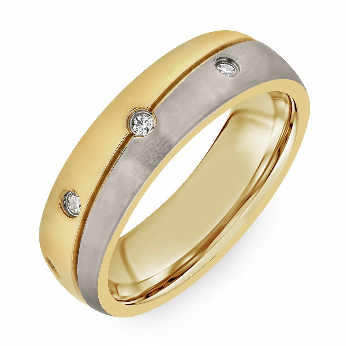 Bild 1 von TITANIA Ring bicolor Zirkonia ca. =0,05ct Titan