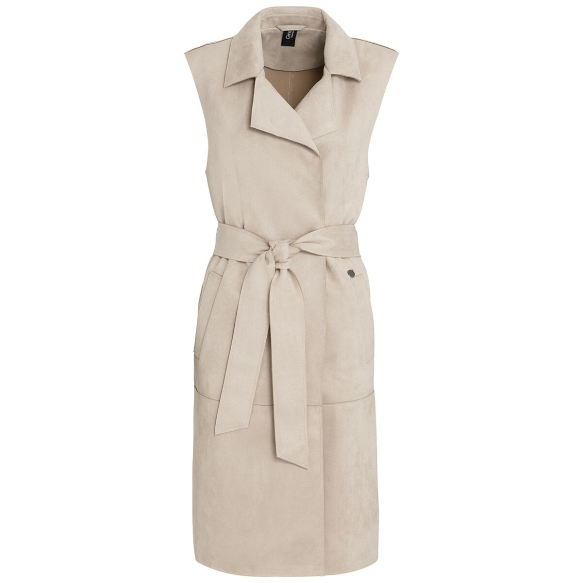 Bild 1 von Damen Velours-Weste mit Bindegürtel