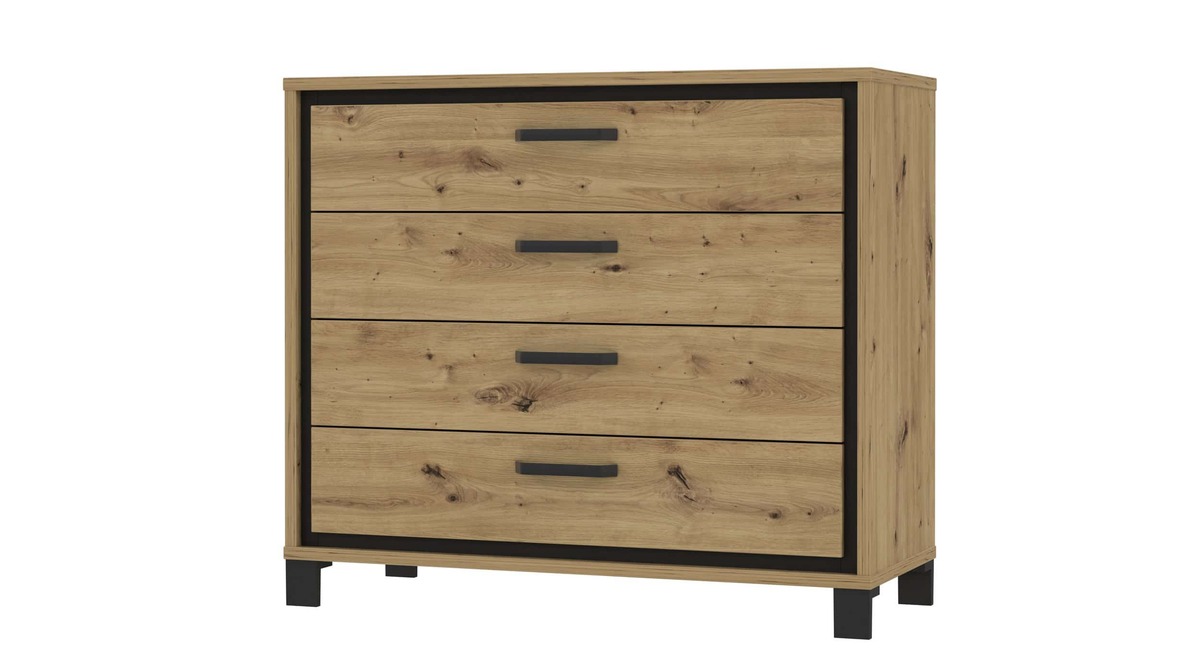 Bild 1 von Kommode Artisan Eiche - schwarz Eiche 105 cm - TRONDHEIM