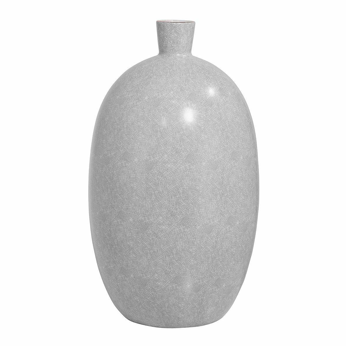 Bild 1 von FINK Vase ATHINA Porzellan grau mit Goldrand Höhe 45cm