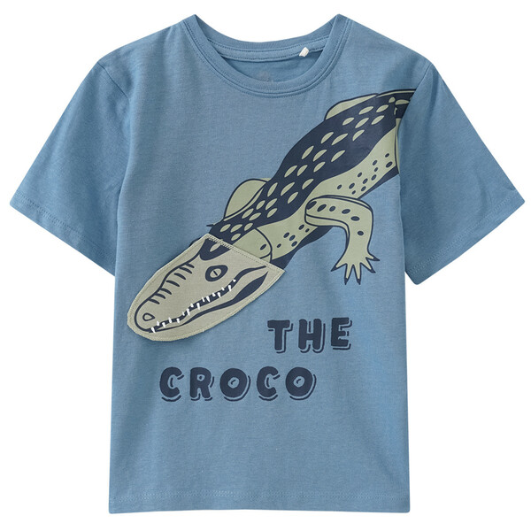 Vertbaudet Jungen T-Shirt Mit Streifen – Azurblau, Größe 140