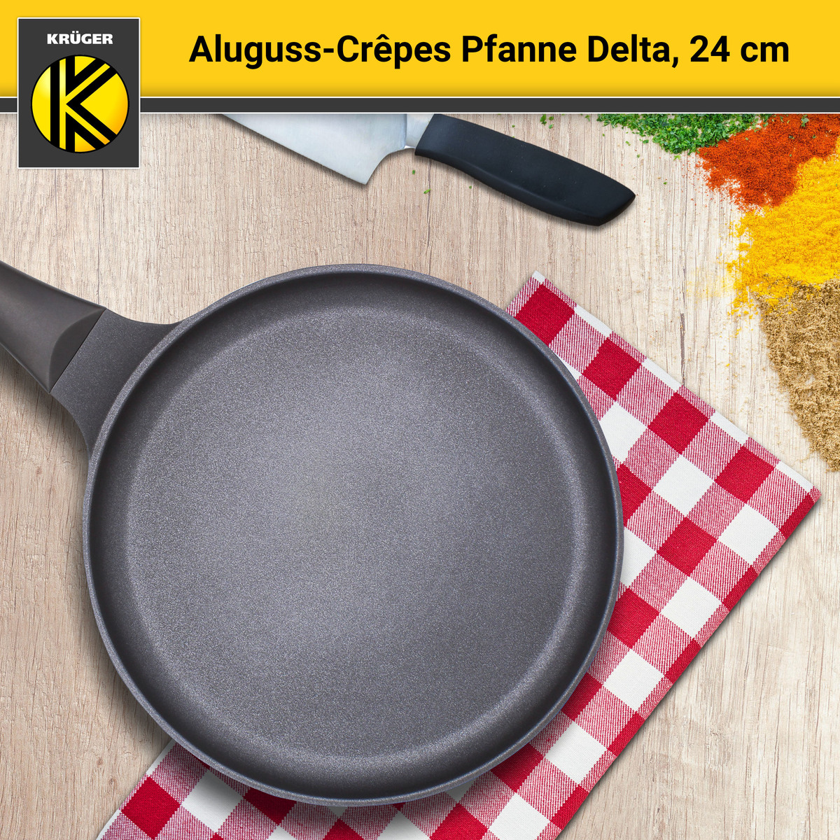 Bild 3 von Karl Krüger - Aluguss Crépes-Pfanne DELTA, 24 cm