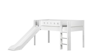 FLEXA Halbhohes Bett mit Rutsche  Flexa White weiß Maße (cm): B: 250 H: 120 T: 210 Kindermöbel
