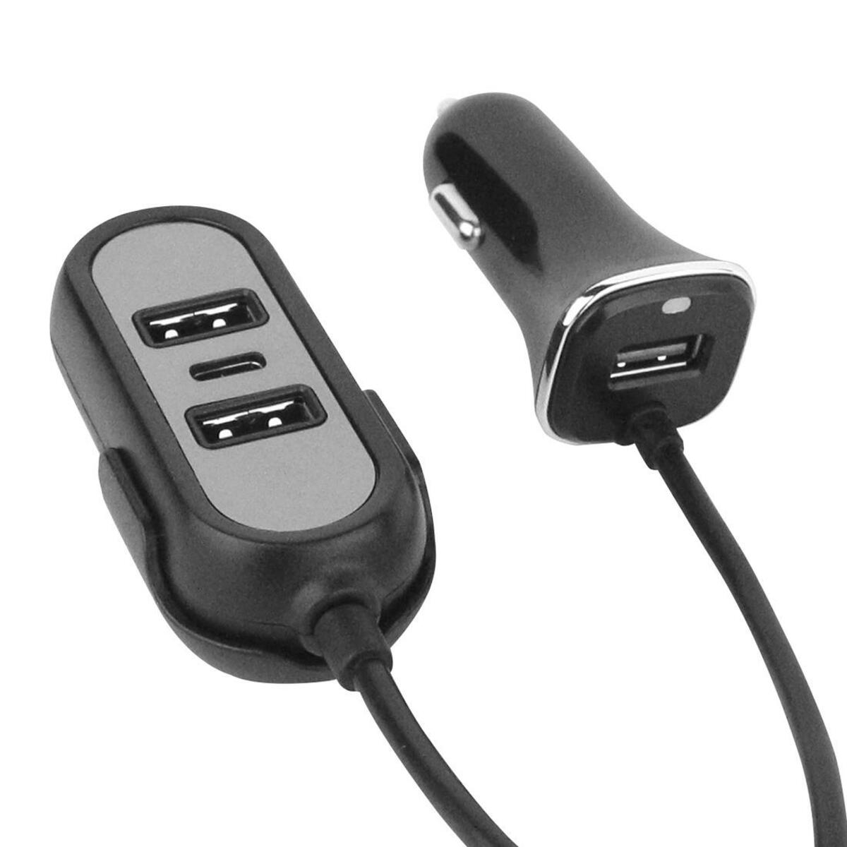 Bild 1 von Fontastic Car-Hub 45 Watt KFZ Ladegerät 3 x USB-A 1 x USB Type-C