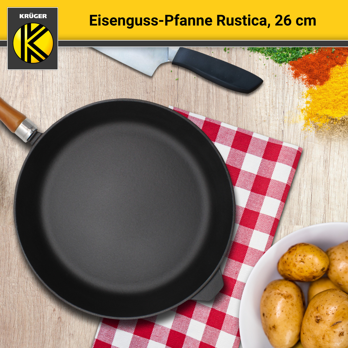 Bild 3 von Karl Krüger - Eisenguss Pfanne RUSTICA, 26 cm
