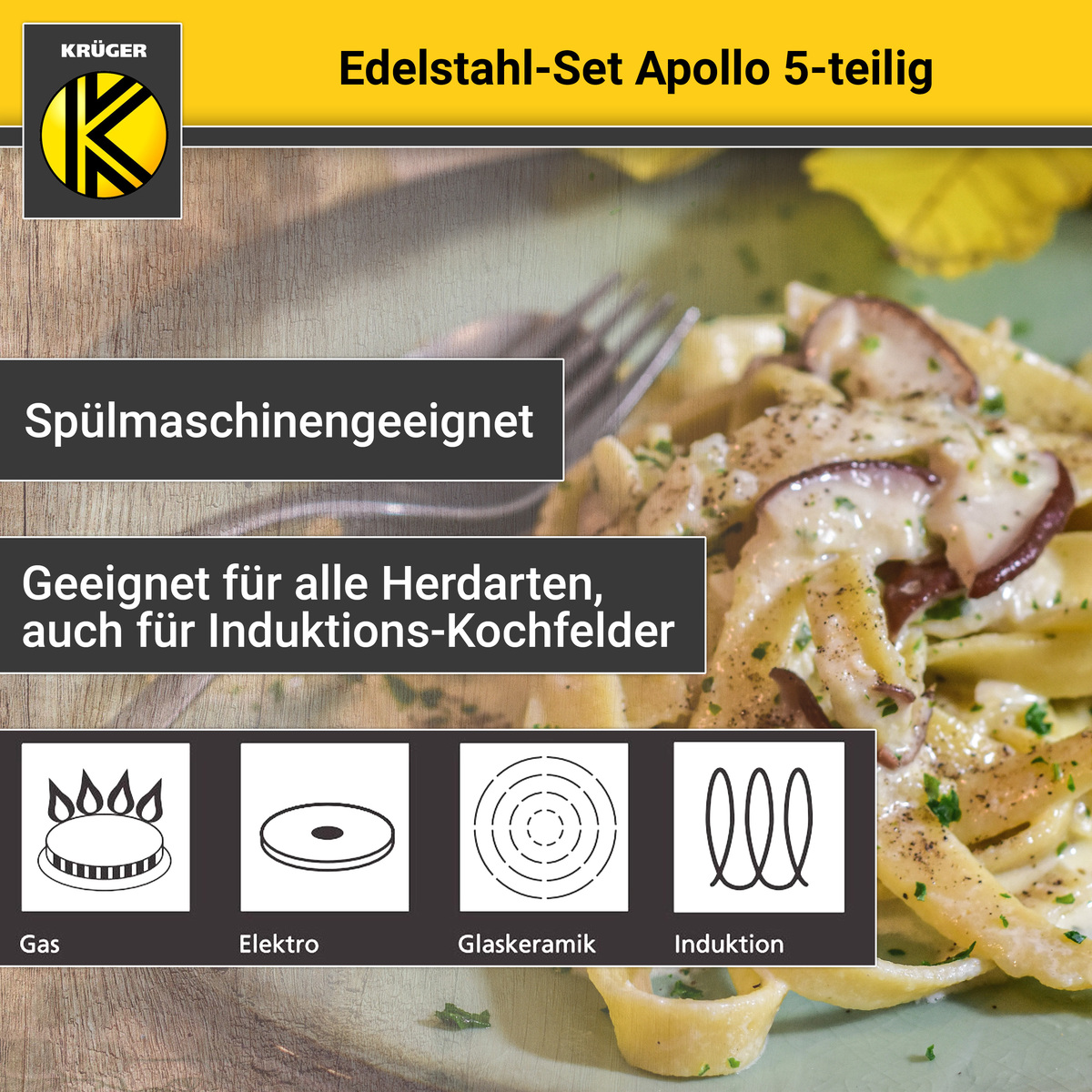 Bild 4 von Karl Krüger - Edelstahltopfset APOLLO, 5 tlg.