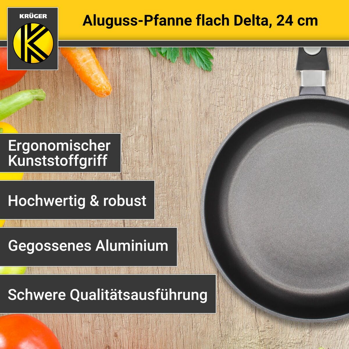 Bild 4 von Karl Krüger - Aluguss Pfanne DELTA, 24 cm