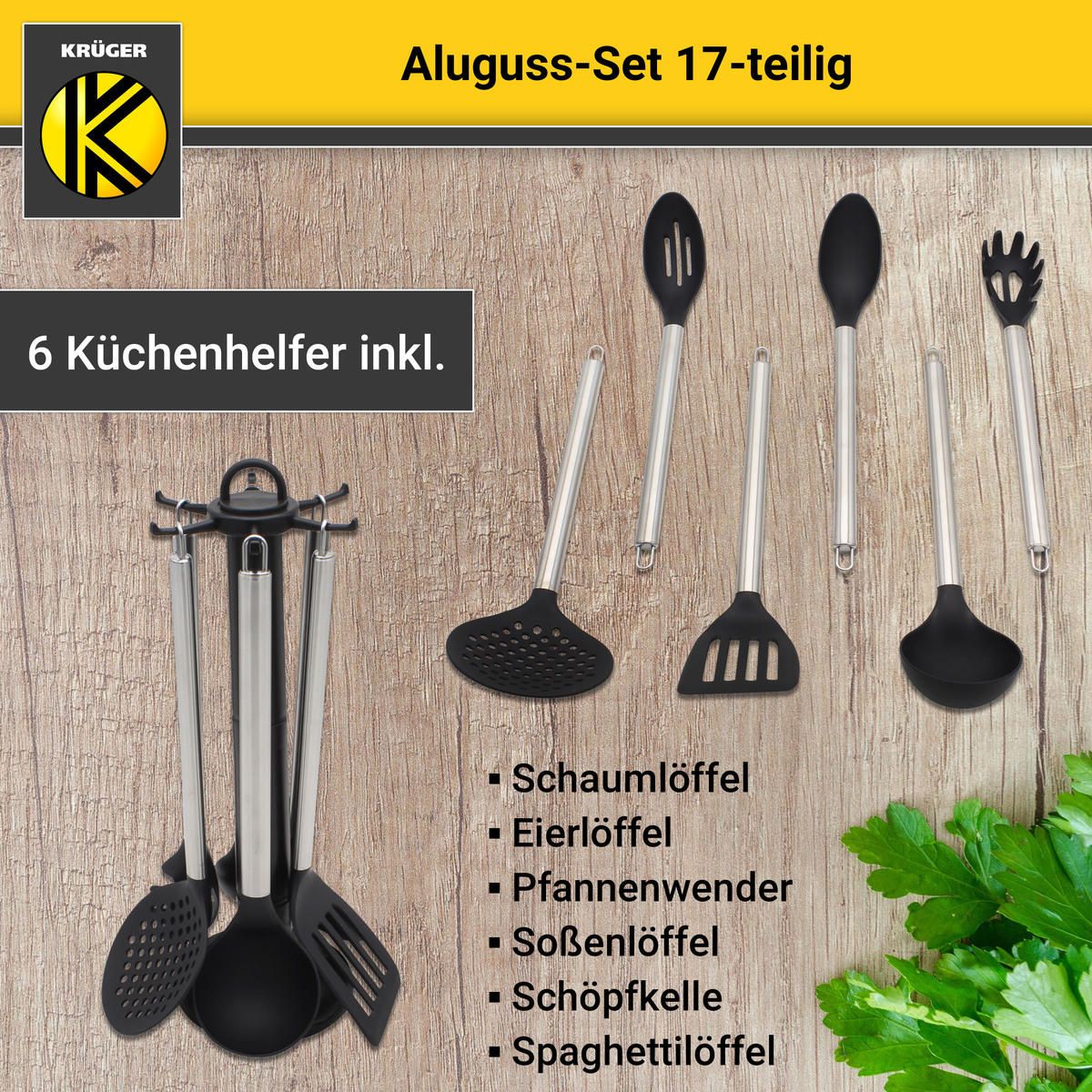 Bild 4 von Karl Krüger - Aluguss Set 17 tlg., schwarz