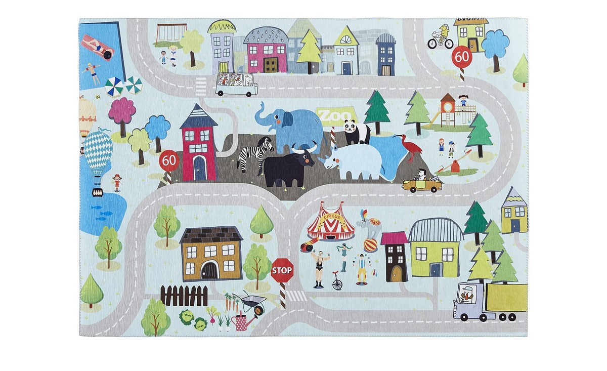 Bild 1 von Spielteppich   STREET mehrfarbig Synthethische Fasern Maße (cm): B: 120 H: 0,5 Geschenkideen