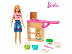 Barbie Pasta-Spielset und Puppe (blond)