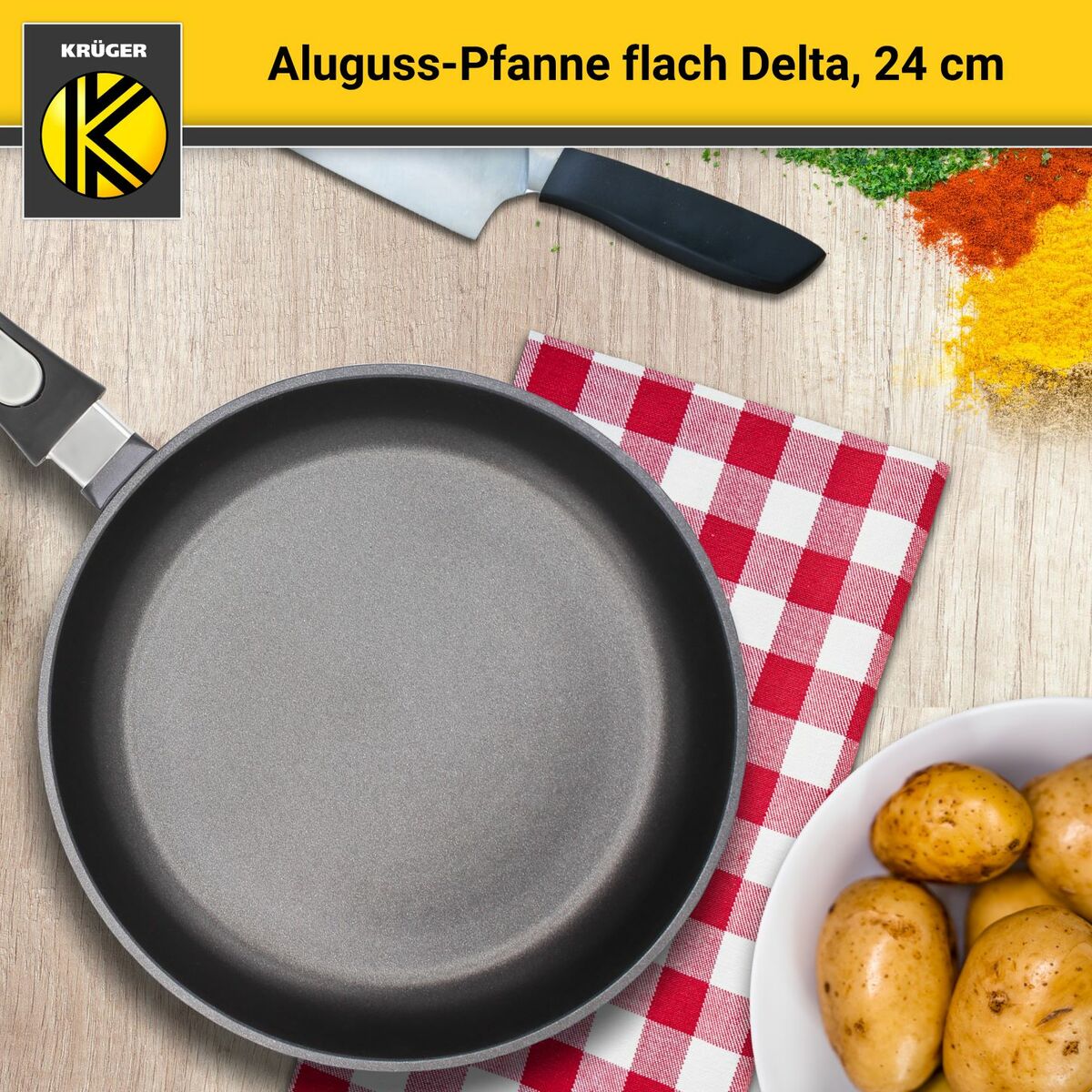 Bild 3 von Karl Krüger - Aluguss Pfanne DELTA, 24 cm