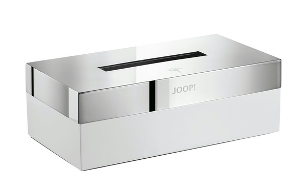 Bild 1 von JOOP! Papiertuchbox  JOOP! Chromeline weiß Edelstahl, Aluminium, Aluminium, Edelstahl Maße (cm): B: 23,6 H: 8,5 T: 12,5 Badaccessoires - Möbel Kraft