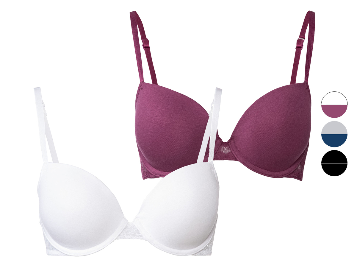 Bild 1 von esmara® Damen Bügel BH, 2 Stück, mit Spitze