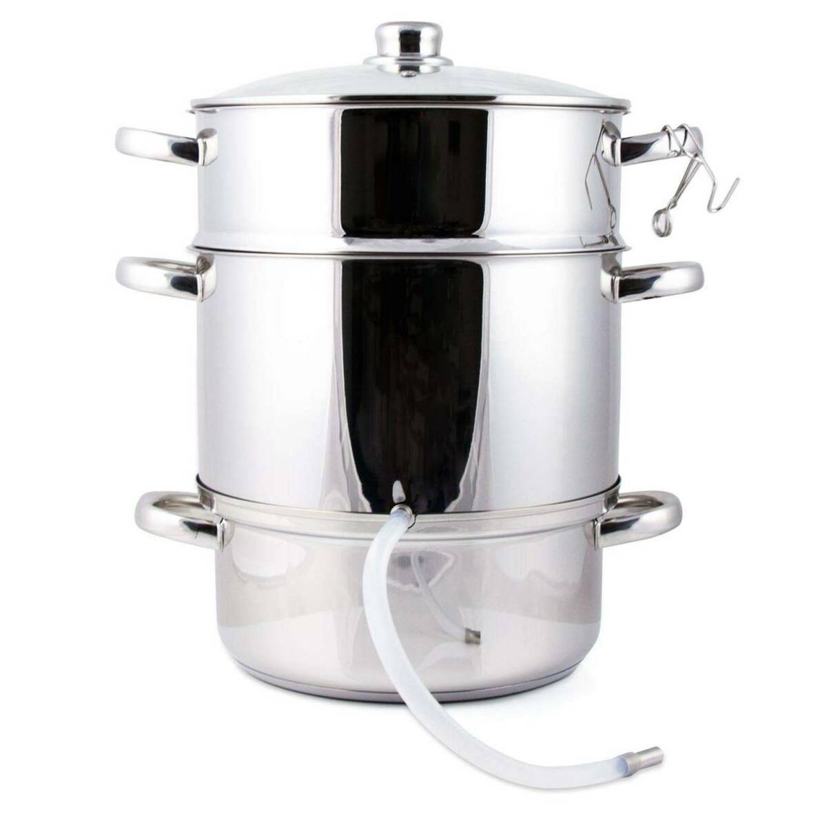 Bild 4 von Grafner XXL Edelstahl Dampfentsafter 8 Liter mit Schlauch + Klemme Fruchtentsafter
