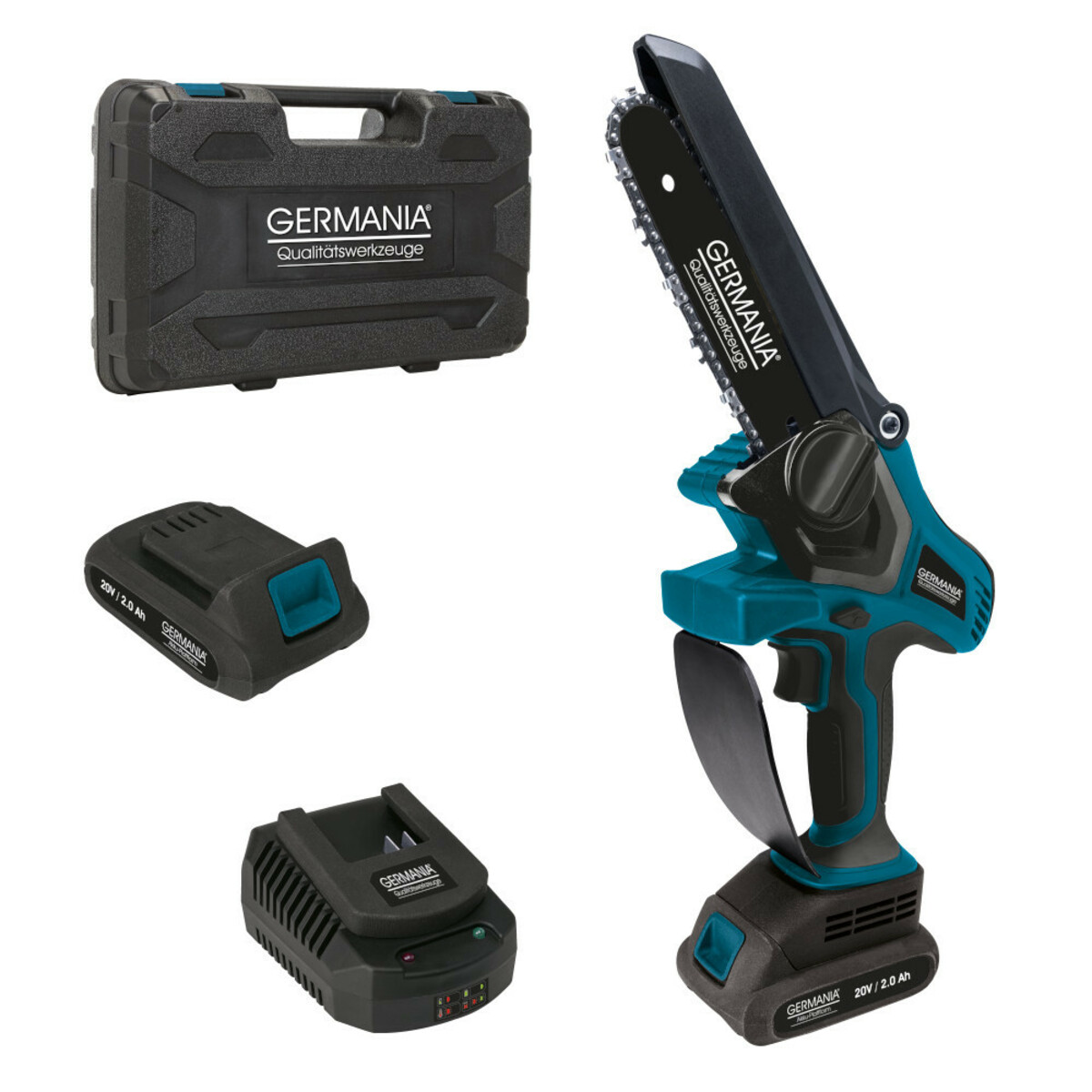 Bild 1 von GERMANIA Plattform Akku Mini-Kettensäge 20 V