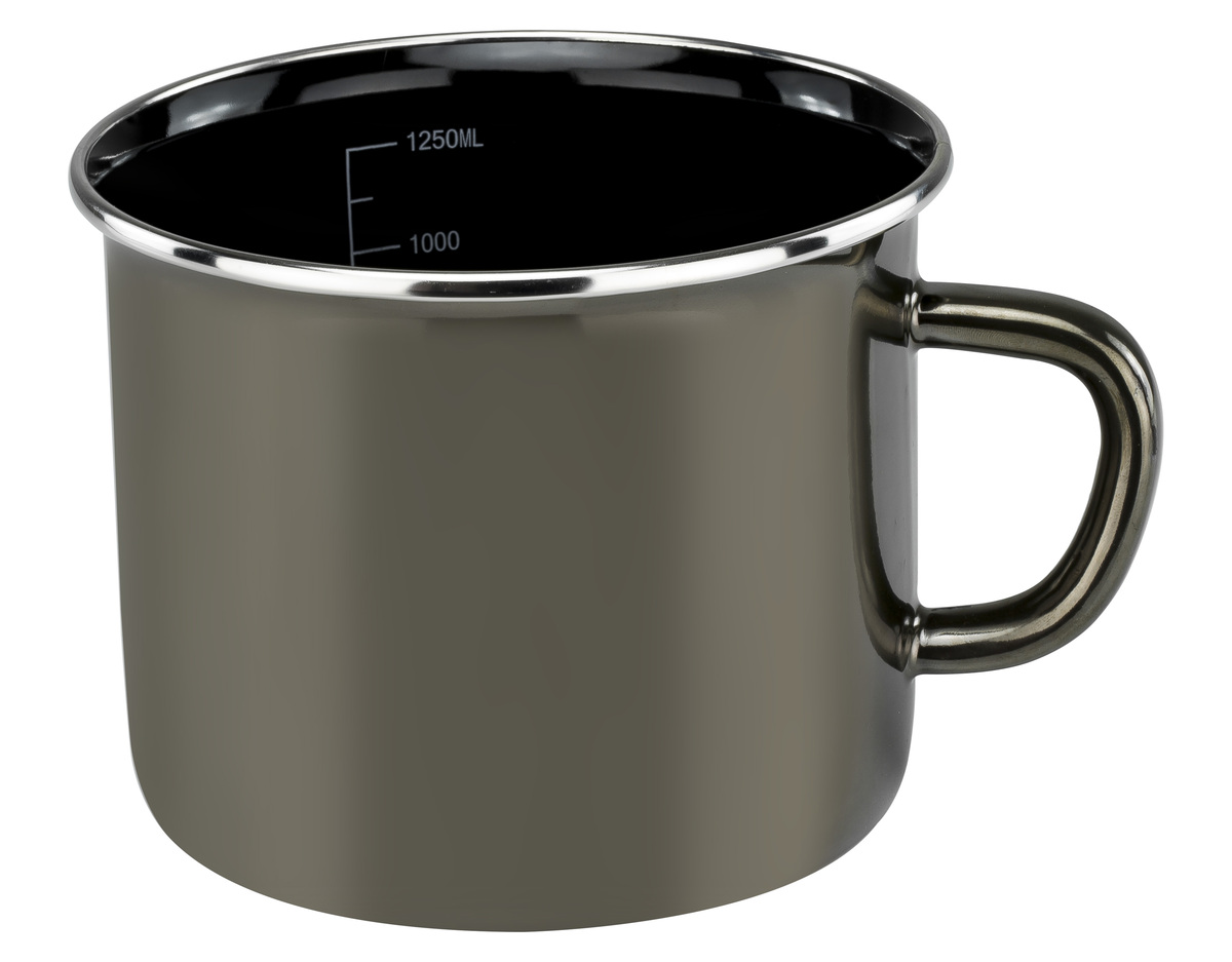 Bild 1 von Bemus Emaille Milchtopf 14 cm - ca. 1,70 Liter "Black Pearl"