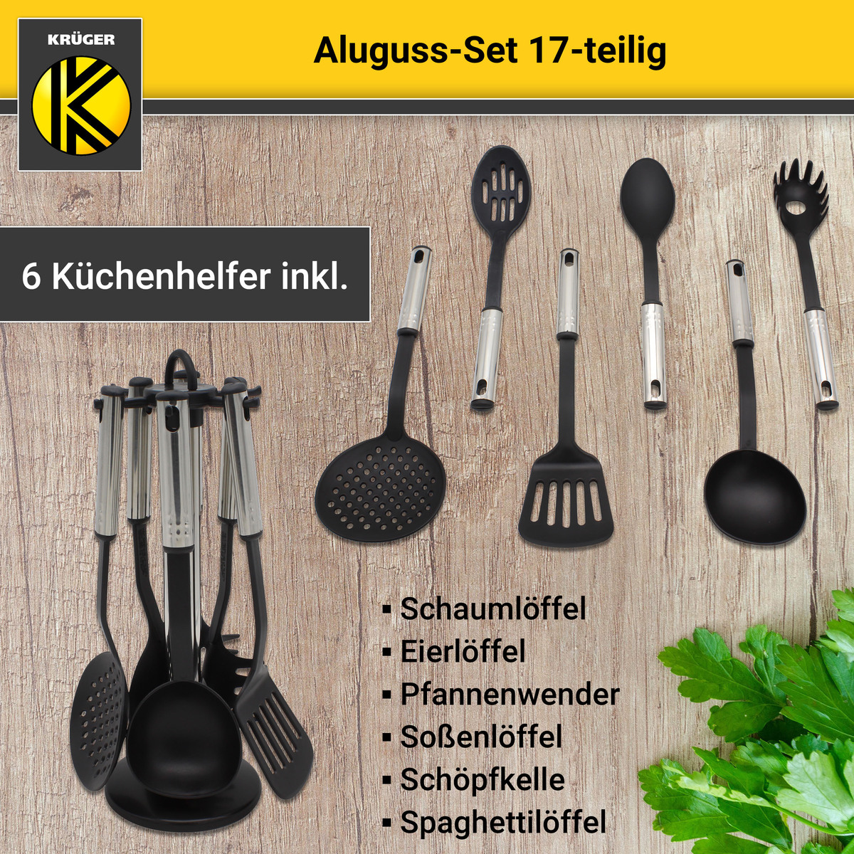 Bild 4 von Karl Krüger - Aluguss Set 17 tlg., grau