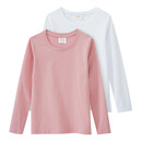 Rolanko Mädchen Langarmshirt 2er Pack – Fleece Thermo-Shirt Mit Rollkragen, Weich & Dehnbar, Für Kalte Tage