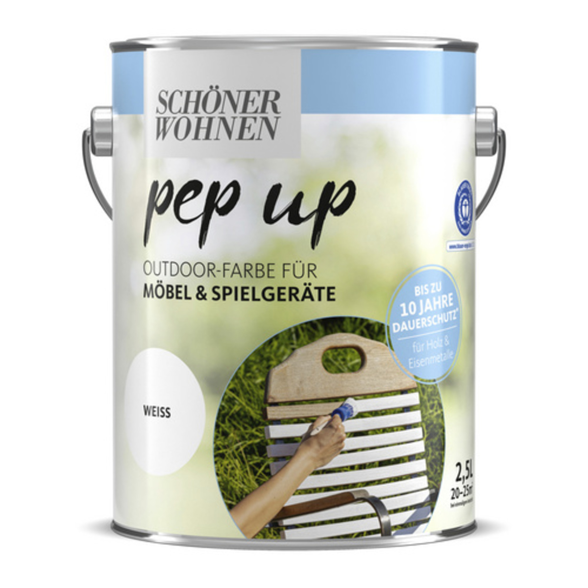 Bild 1 von SCHÖNER WOHNEN FARBE Deckfarbe, weiß, seidenmatt - weiss