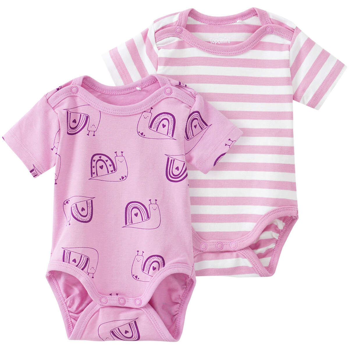 Bild 1 von 2 Baby Kurzarmbodys mit Schnecken