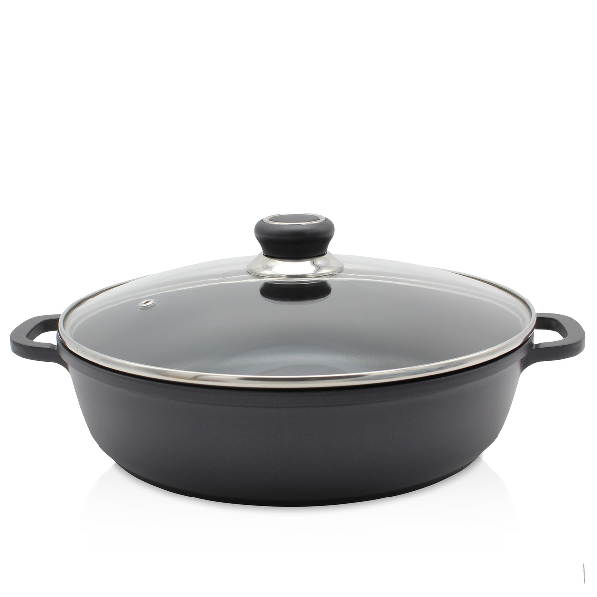 Bild 1 von Karl Krüger - Aluguss Servierpfanne DELTA rund mit Deckel, 28 cm