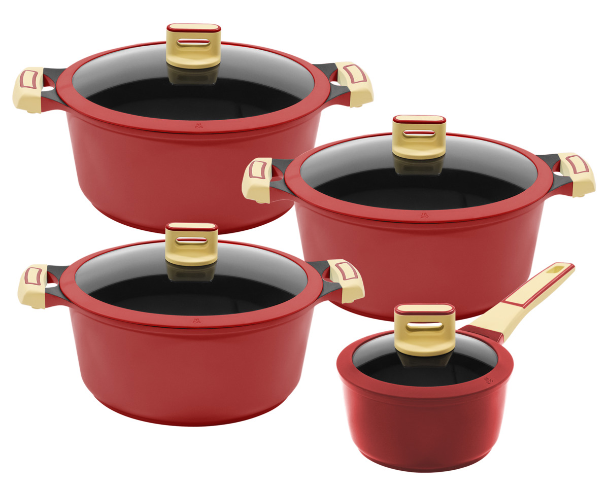 Bild 1 von KING 8tlg. Kochtopfset GOURMET ROT