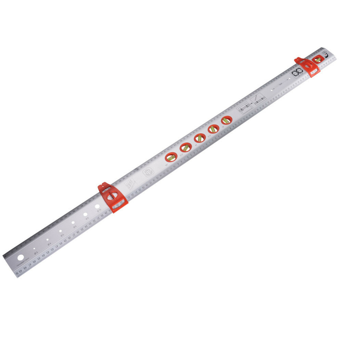 Bild 1 von Markierungslineal 100 cm mit Wasserwaage