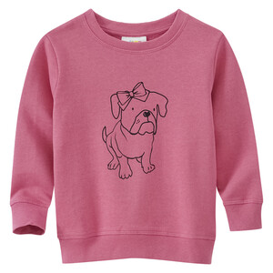 Mädchen Sweatshirt mit Hunde-Print