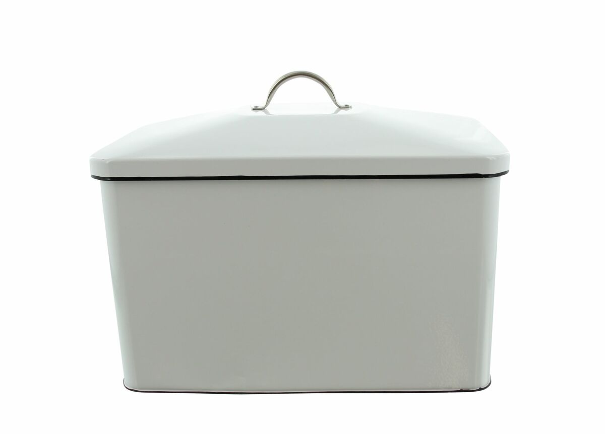 Bild 4 von HomeLiving Vorratsdose "Brot", emailliertes Metall, Schriftzug im Vintage Look, Küche